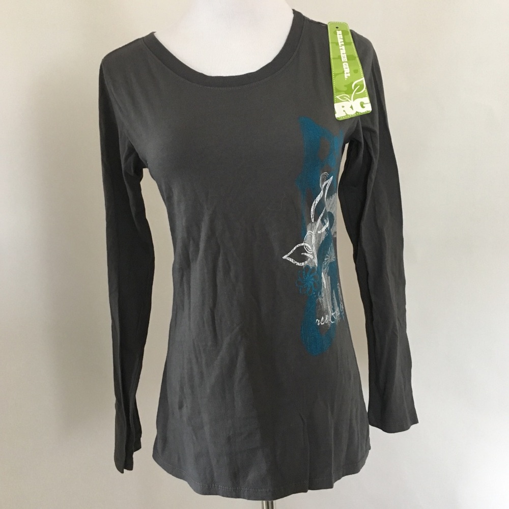 Realtree Girl Gray Graphic Long Sleeve‎ T-Shirt Sm